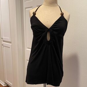 Karina Grimaldi Y2K Black Halter Camisole